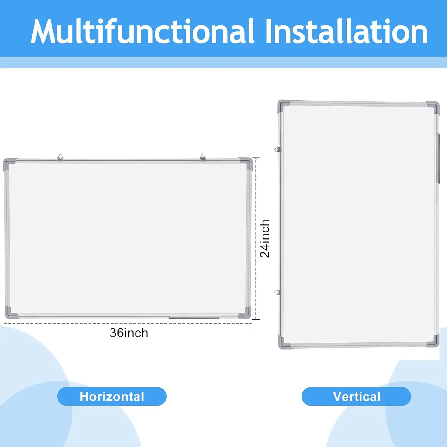 Factory Customize size Office Dry Erase whiteboard Hanging Wall Magnetic for Classroom 36 x 24 Inch Magnetic Aluminum Frame