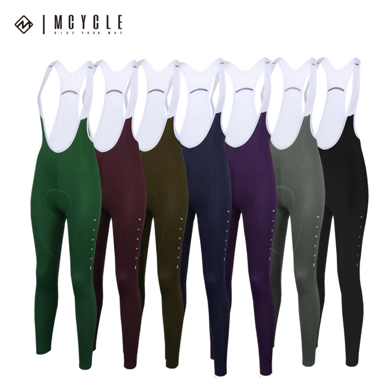 Mcycle Wholesale Womens Bib Tights Cycling Bib Tights 3D Padded Pants Long Bike Tights Leggings Lady Cycling Bib Pants