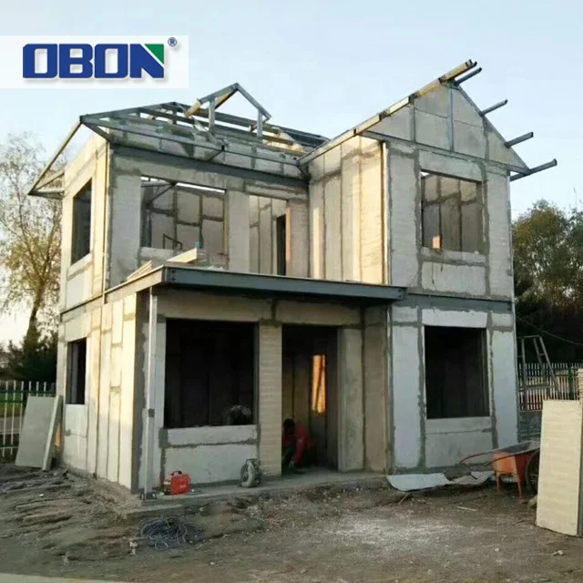 OBON light Weight Eps Sandwich Composite Concrete Panels,Insulation Wall Cladding Eps Cement Sandwich Panel Chengdou