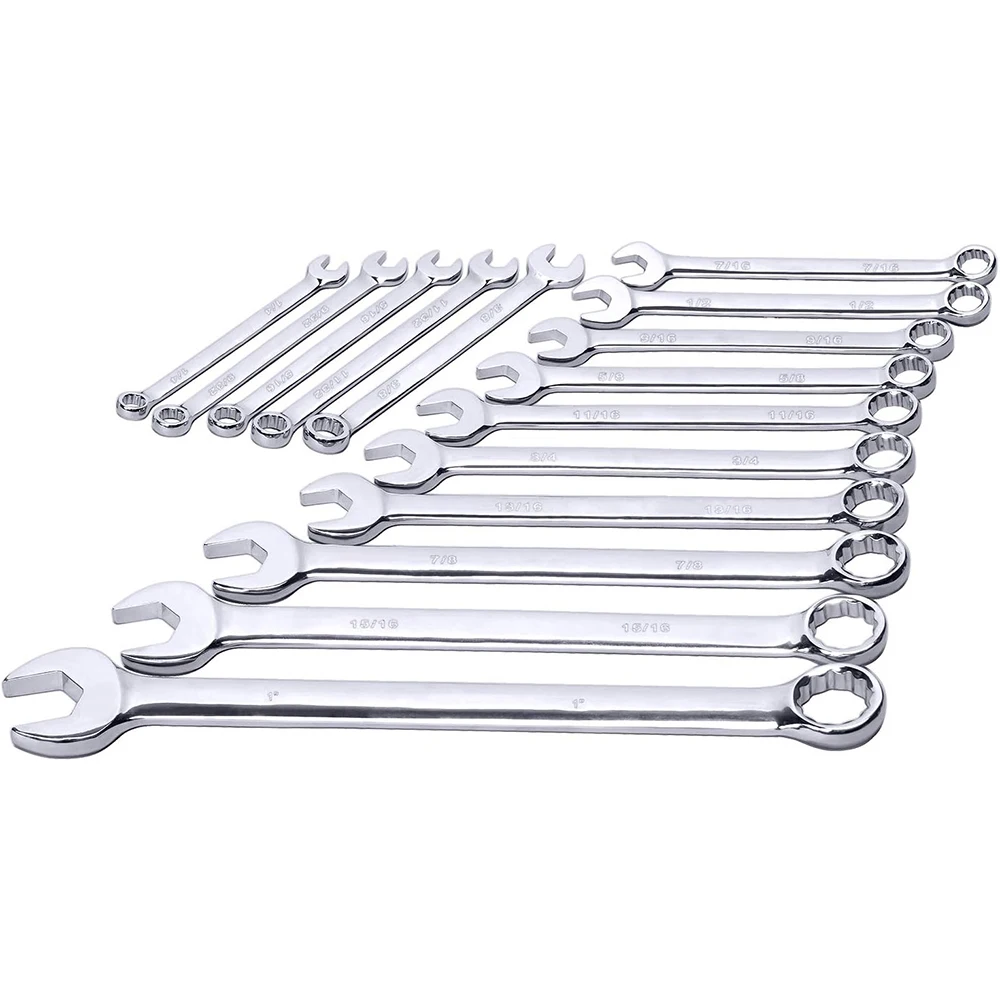 5pcs 14pc 6mm 32mm flex-head large open end jumbo reversible socket ratchet combination force wrench spanner set