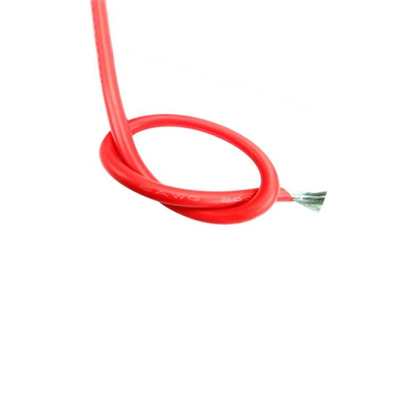 4 6 7 8 10 12 14 16 18 20 22 24 AWG Gauge High Temperature Heat Resistant Solid Copper Rubber Cable Silicone Wire