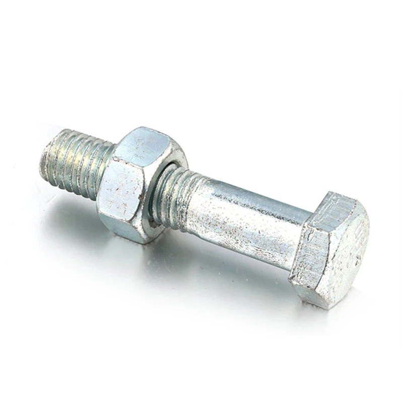 Крепеж высокопрочная желтая черная углеродистая сталь DIN933 DIN931 латунные тяжелые шестигранные болты и гайки