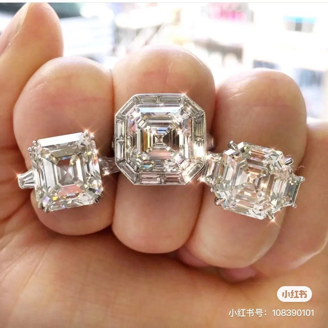 Wholesale Price Per Carat Purple Color Asscher Cut GRA Moissanite