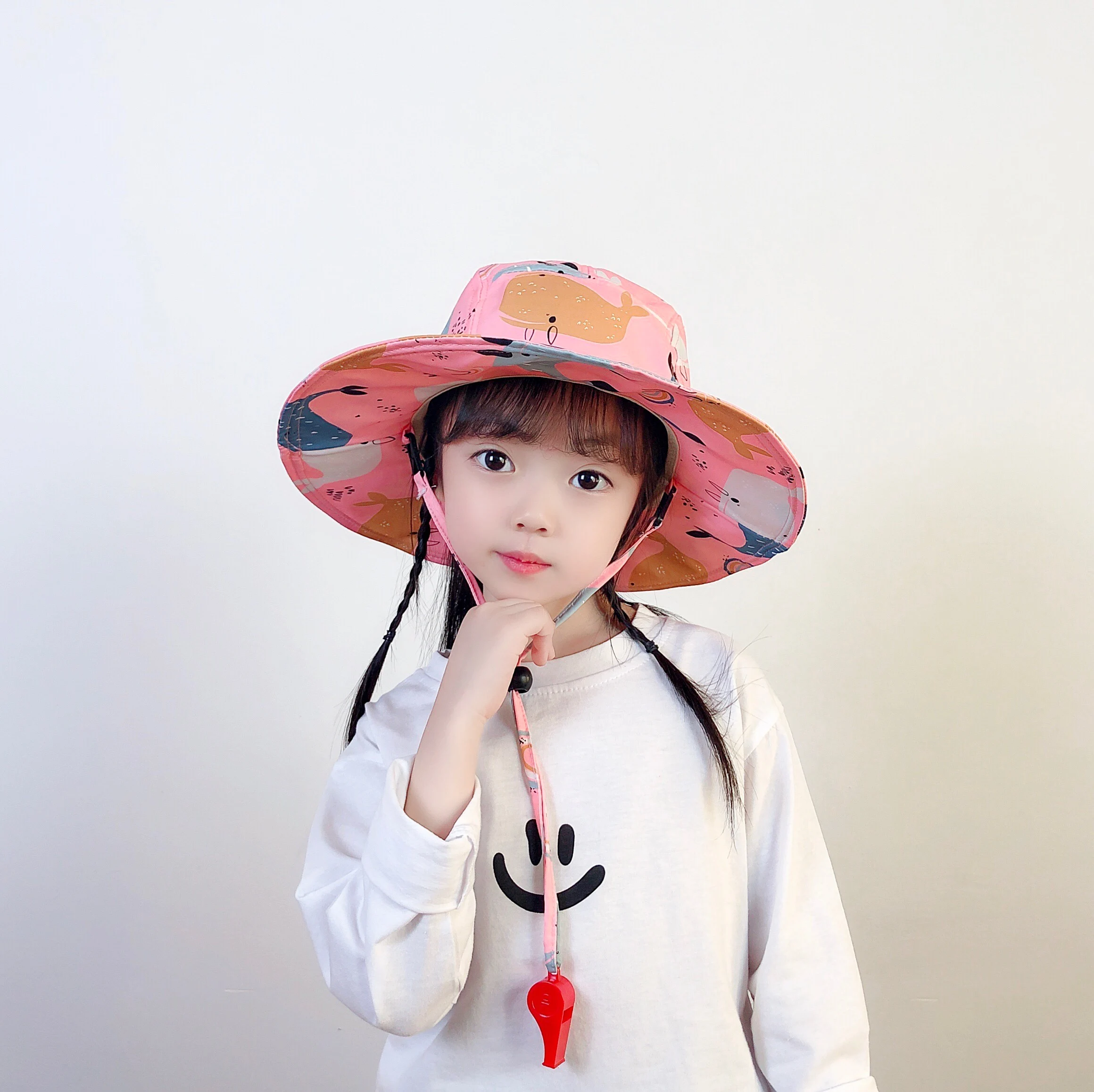 Summer UPF 50 Sun Protection Toddler Kids Boys Girls Adjustable Wide Brim Baby Bucket Hat Beach Hat