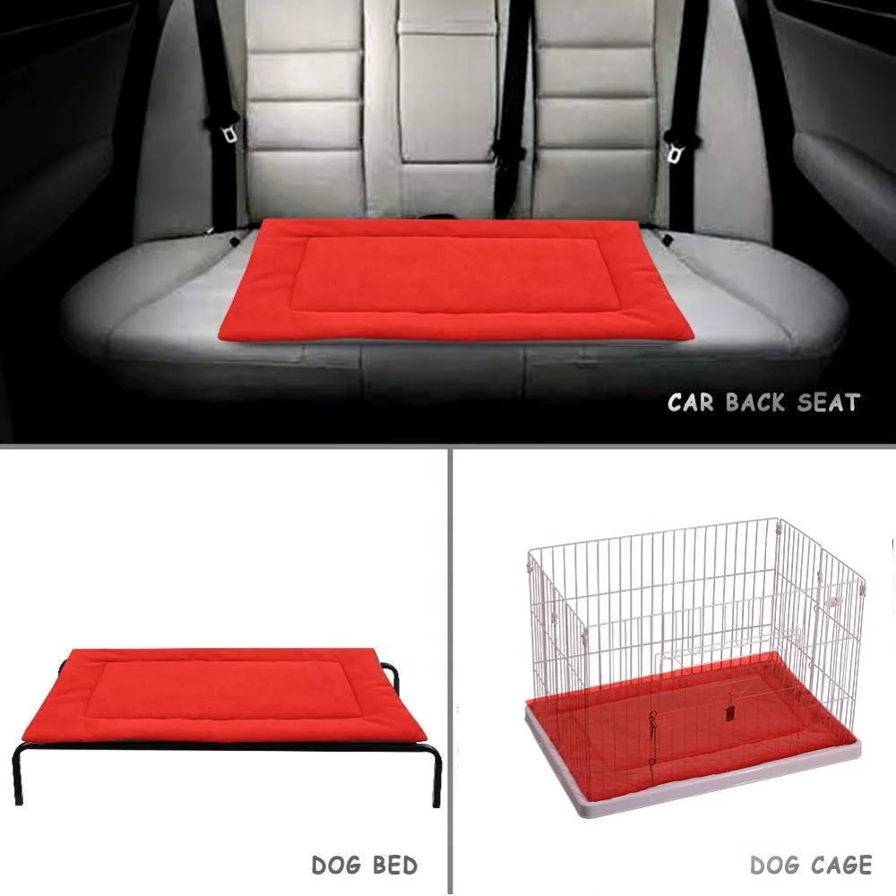 Soft Pet bed Warming Plush dog Crate Pad