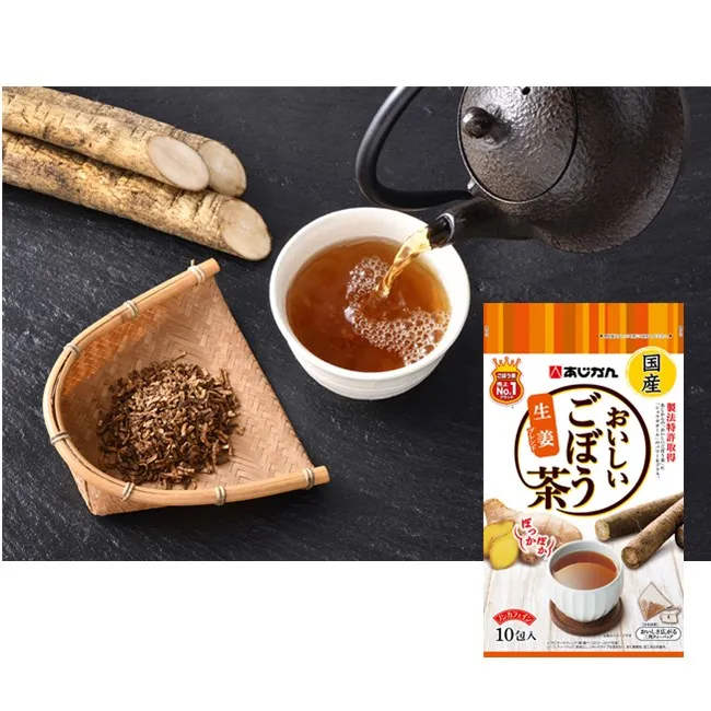 Mellow Taste Rich Nutritional Value Burdock Blend Pyramid Bag Ginger Tea