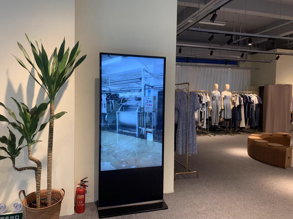 Aiyos Lcd display kisok 55inch digital signage floor stand touch screen