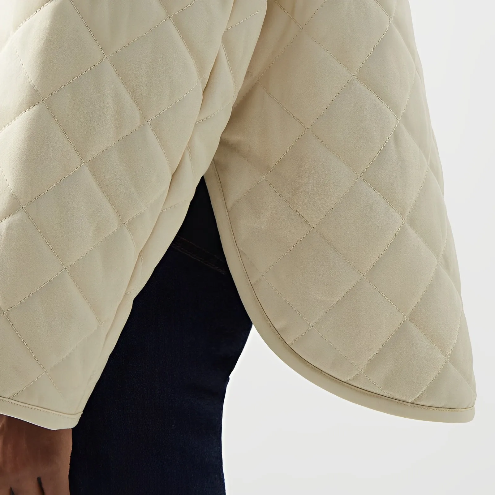 Custom new home simple style loose round collar clip cotton jacket with Ringer quilted cotton coat coat women