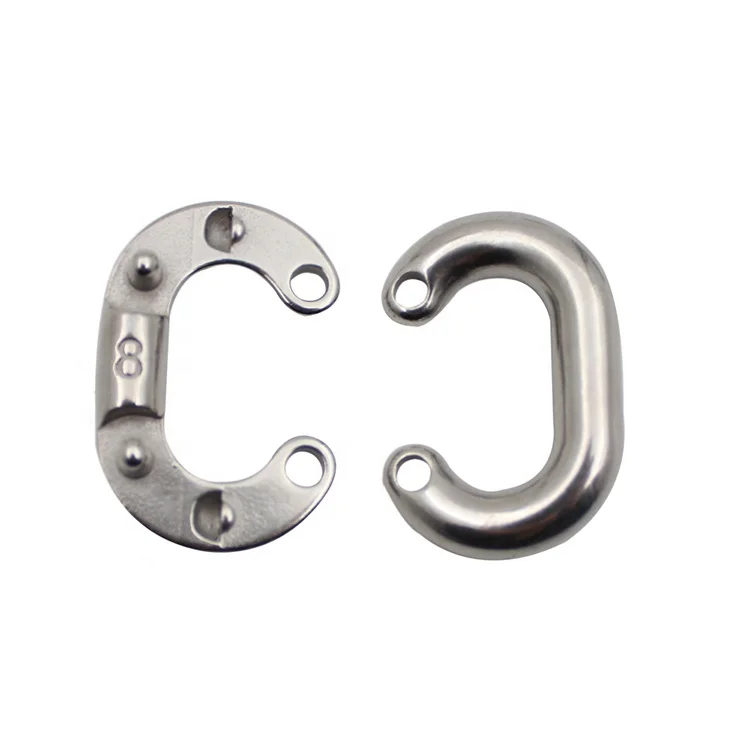 316 Stainless Steel Quick Connecting Rivet Ring SS 316 Metal Riveted Link Connection O Ring