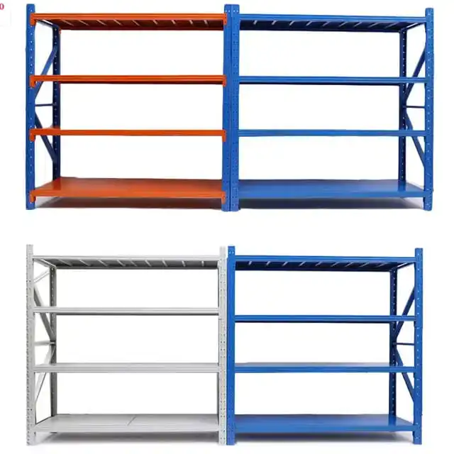 Medium duty shelving warehouse rack boltless rivet shelves kitchen garage shelving racking