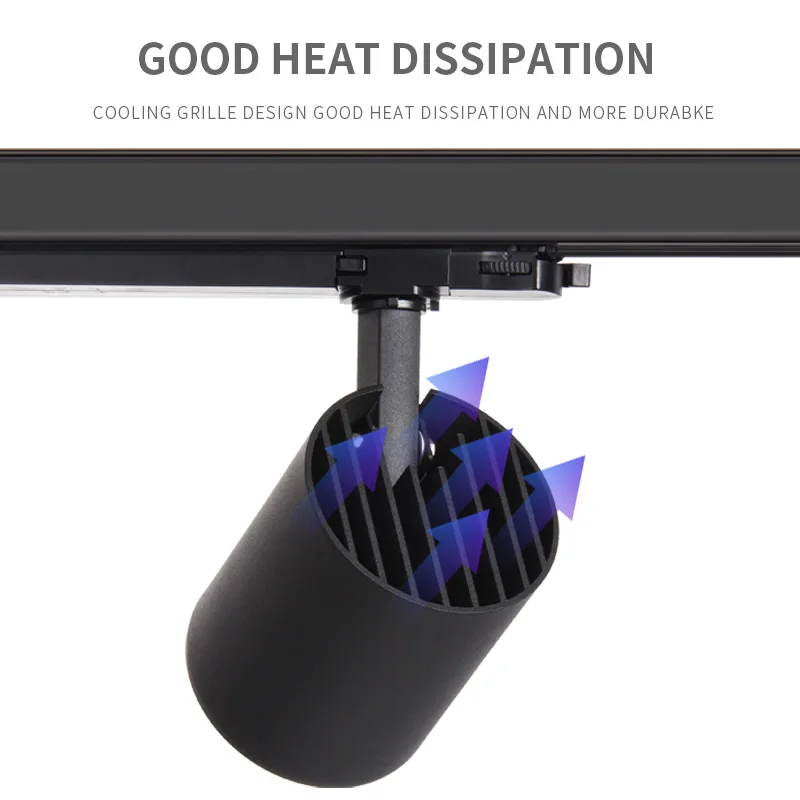 Aluminum dimming anti glare gold reflector COB spot it track light for work shop