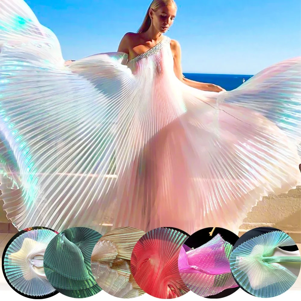 Girls Skirt Dress Handicraft Clothing DIY Supplies Apparels Needlework Accessories 100*150cm Pleated Organza Fabric For Sewing