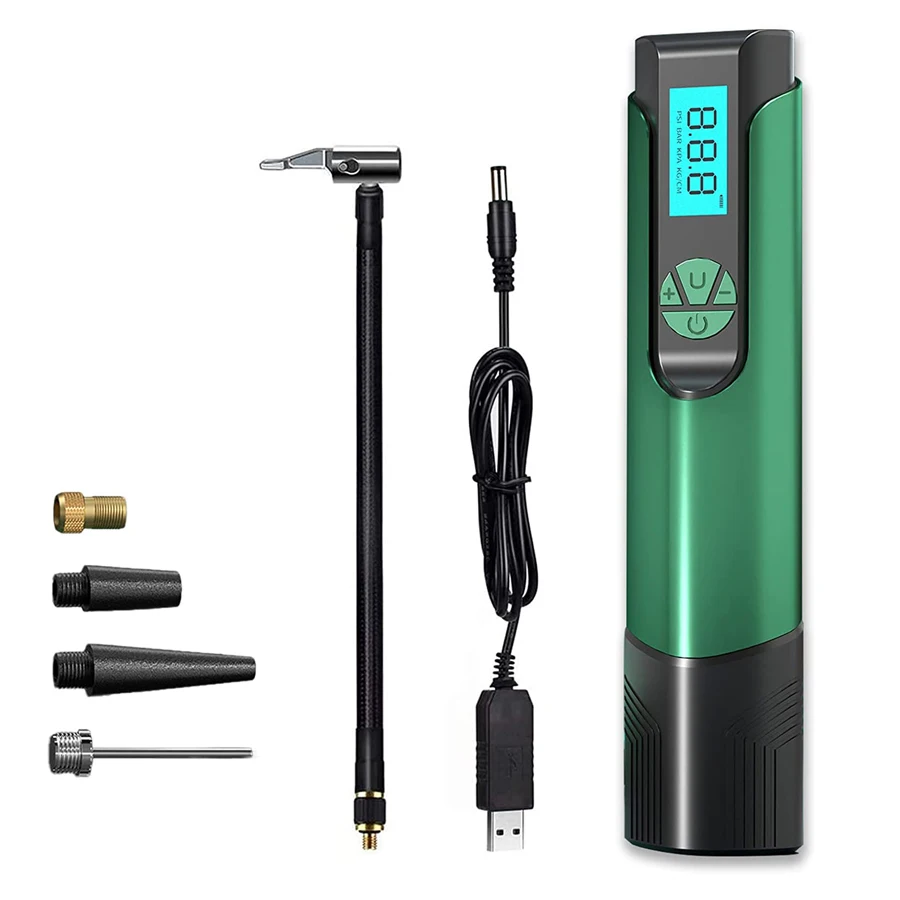 Digital12V Electric Rechargeable Car Air Compressor Battery Bicycle Portable Automatic Cordless Wireless Air Pump Tire Inflator