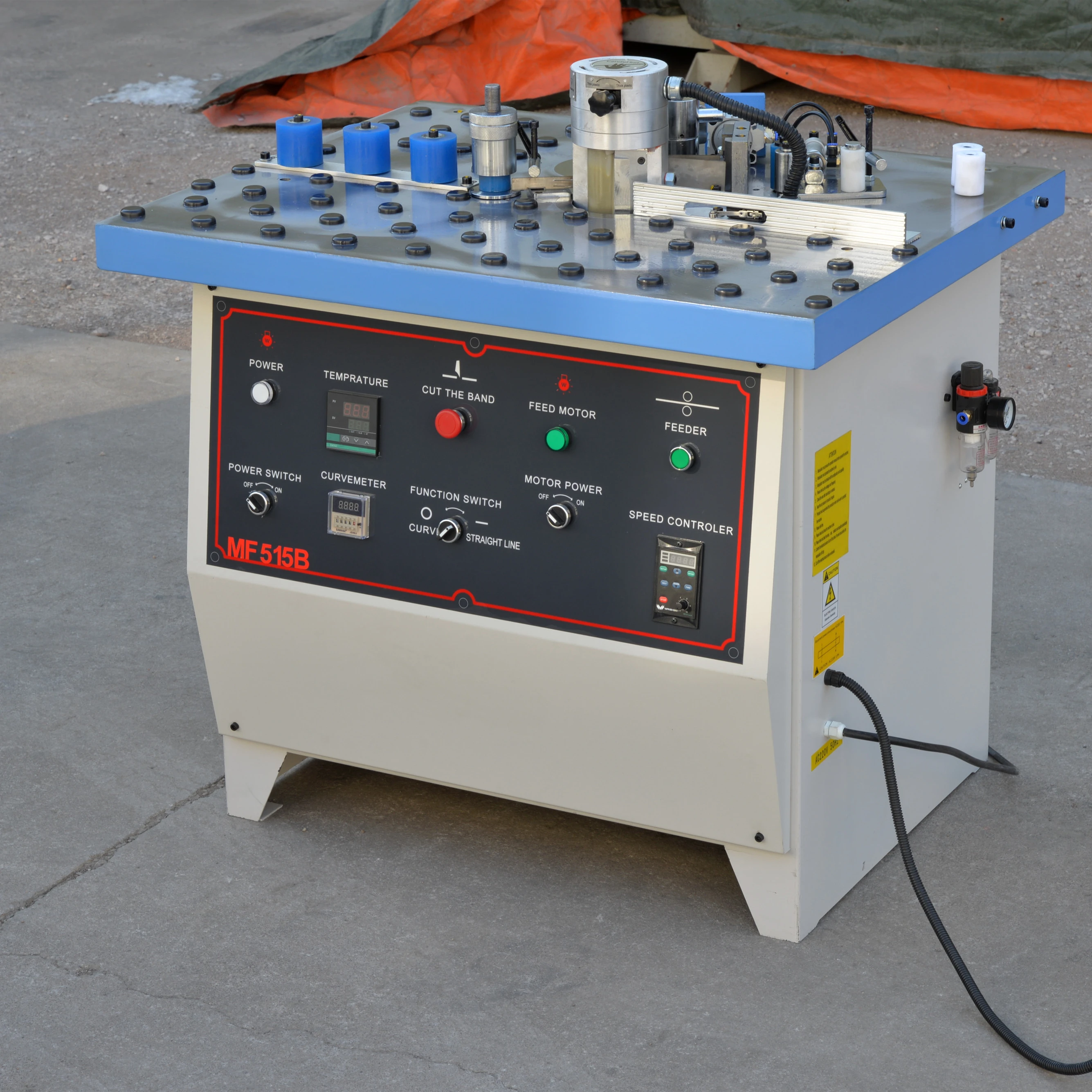 Heavy duty manual edge banding machine curve straight line manual edge banding machine big glue pot edge bander