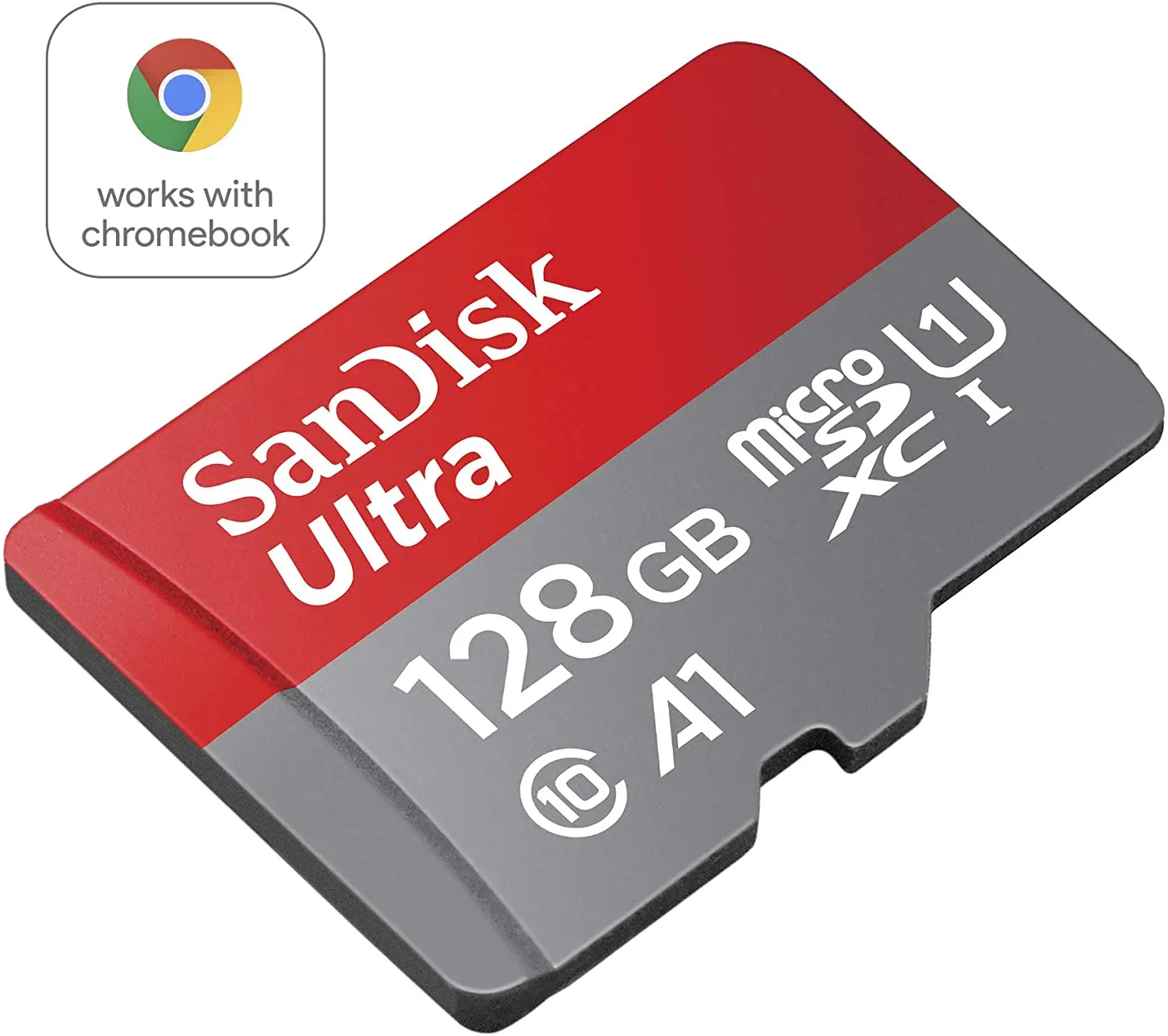128GB Ultra microSDXC UHS-I Memory Card with Adapter - 100MB/s C10, U1, Full HD, A1 Card - SDSQUAR-128G-GN6MA
