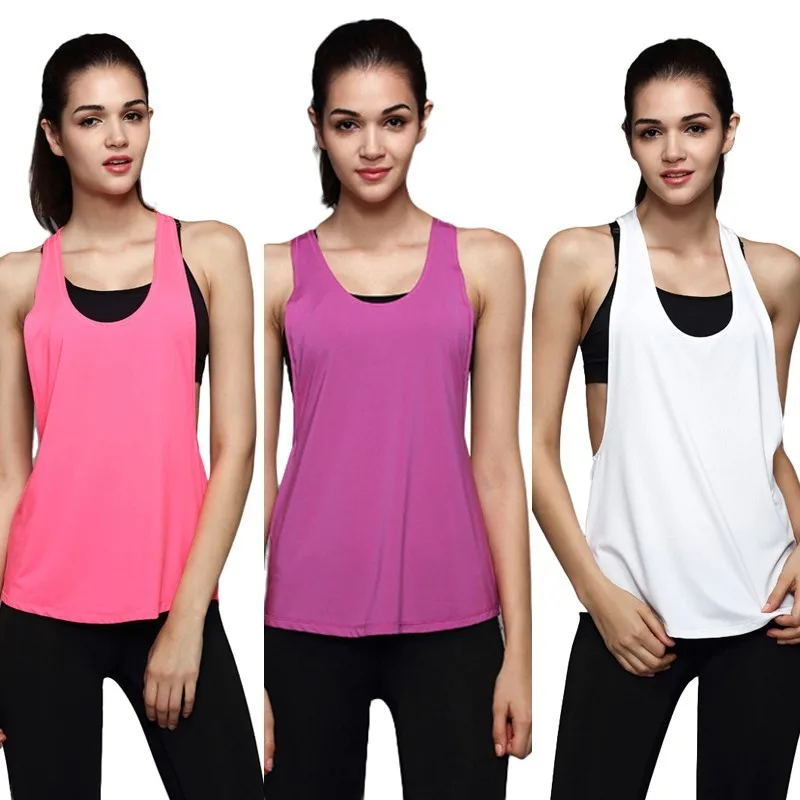 Female Sport Top Jersey Woman T-shirt Crop Top Yoga Gym Fitness Sport Sleeveless Vest Singlet Running Training Clothes For Women