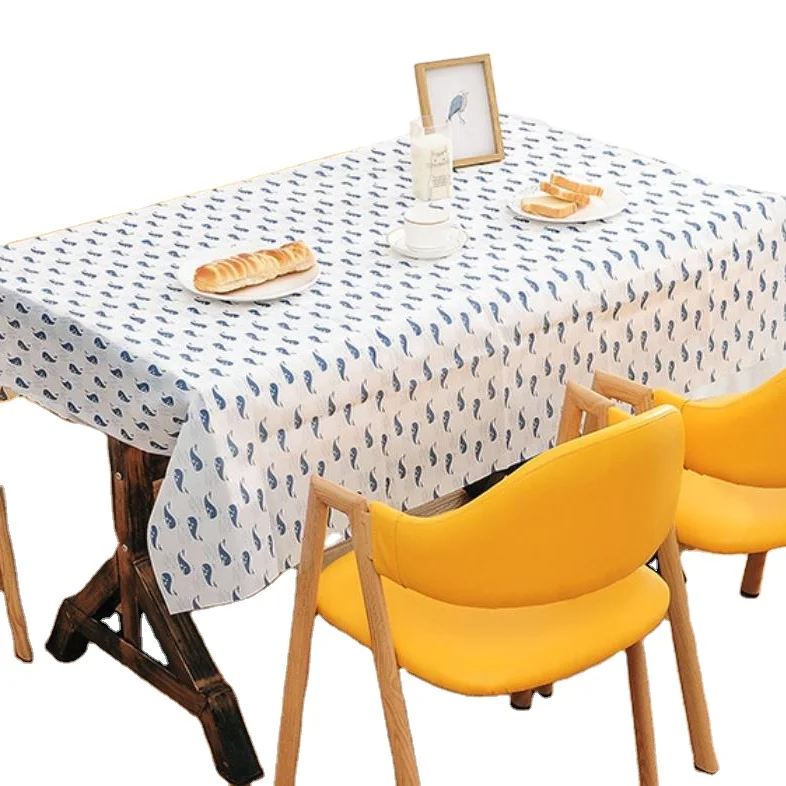 
PVC waterproof Anti-fouling and oil-proof flower printed table cover tablecloth 