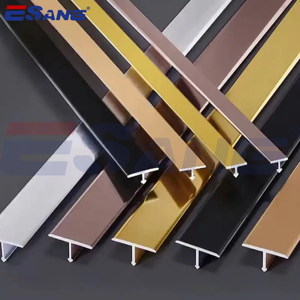 Керамическая угловая плитка в форме ESANG декоративная Золотая 304 обрезная лента из нержавеющей стали