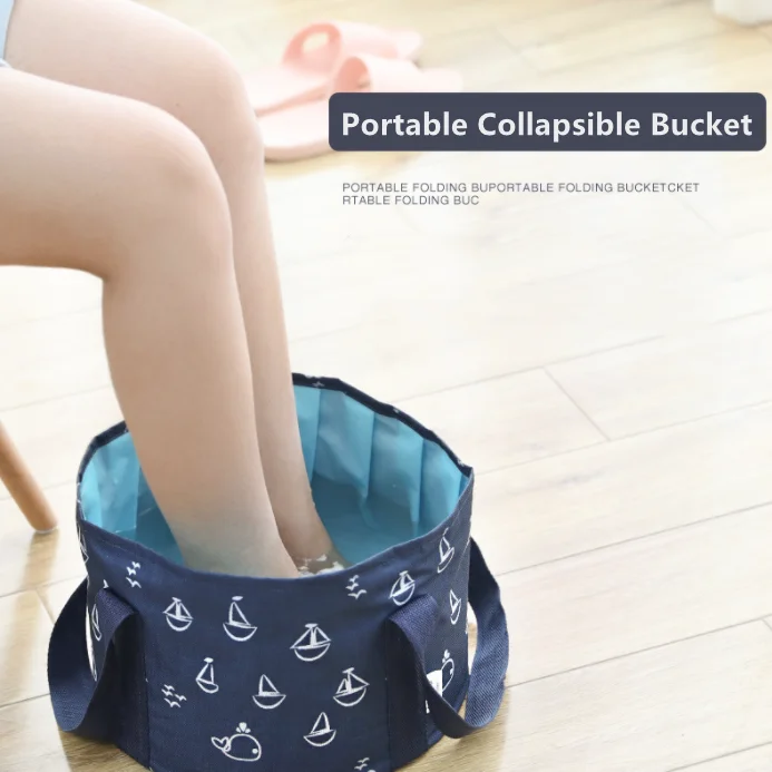 13-26L Invincible Corrosive Resistant Round Cleaning Bucket Portable Foldable Footbath Foot Massager