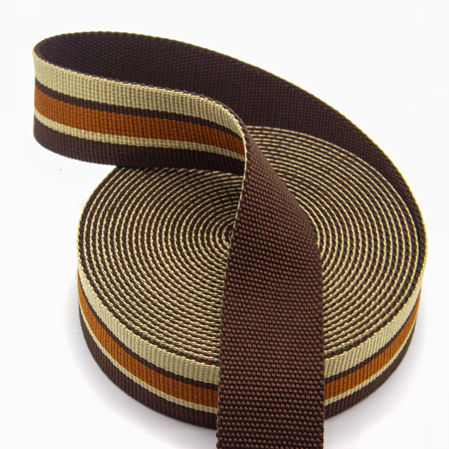 Factory directly sale polyester cotton webbing environmental polyester cotton strap colorful polyester belt webbing for bags