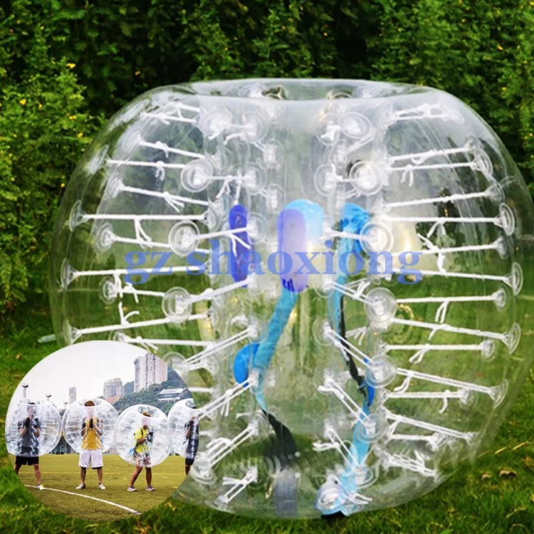 Hot Selling Human Knocker Inflatable Soccer Body Zorb Football Soccer Ball Bubble Balls Bumper Zorbing Ball With Colored Dot