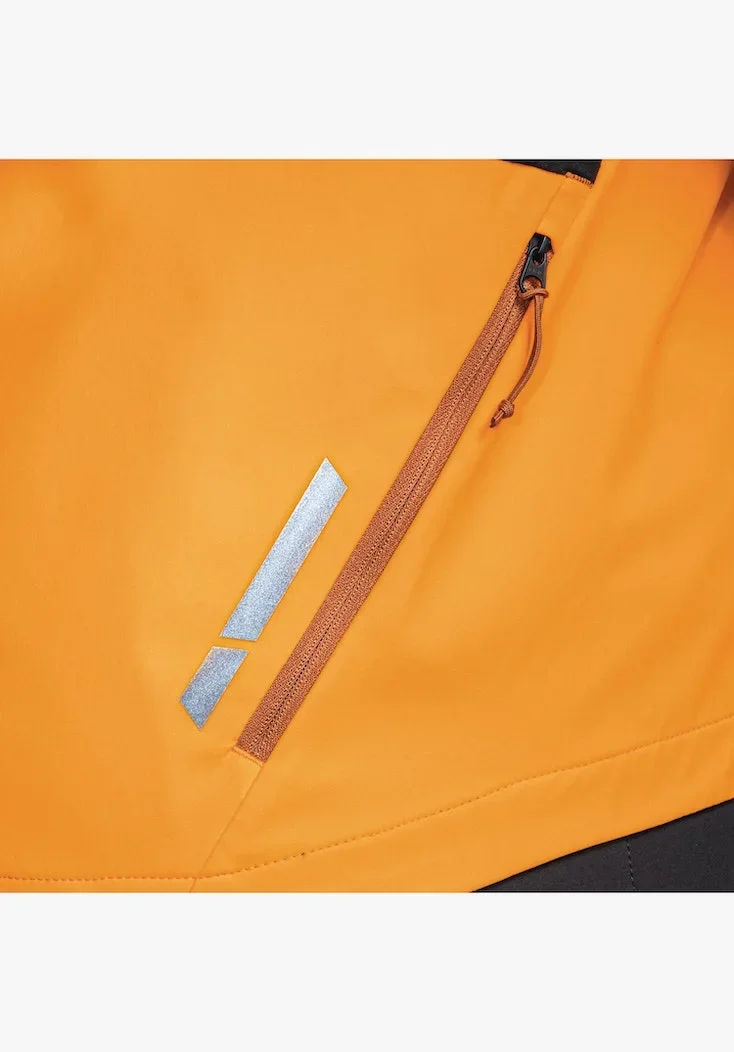 Outdoor Bike Softshell Jacket with a Mix of Materials Yellow