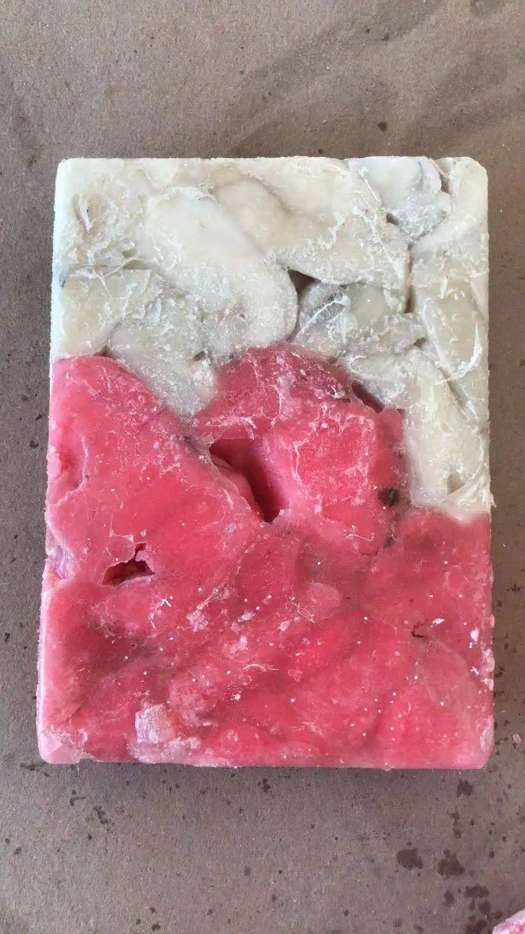 Frozen Indian squid roe white and red