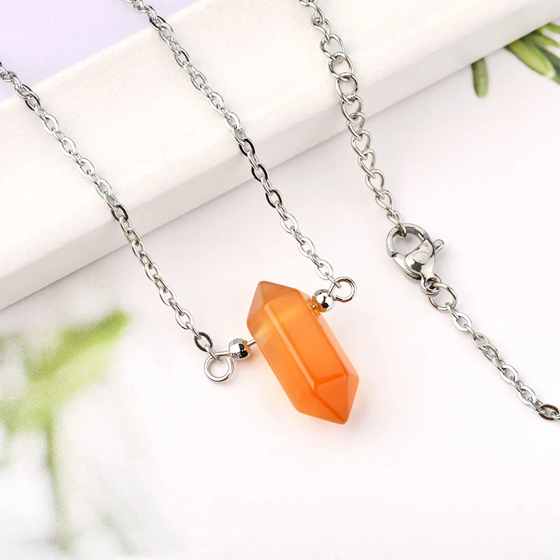 Wholesale Natural Stone Pendant Quartz Crystals Stones Healing crystal chakra crystal stone round pendant For Jewelry Making