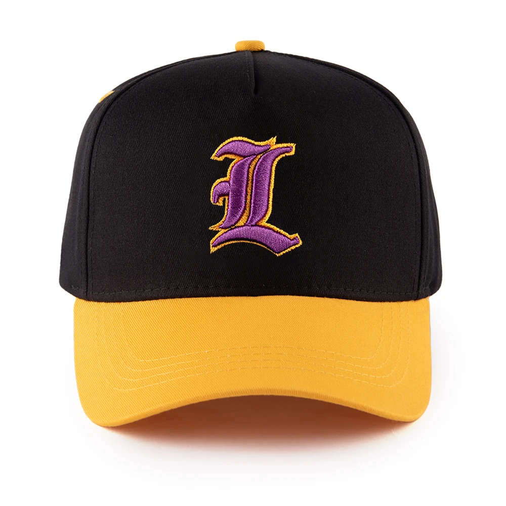 BSCI Factory Custom 5 Panel Curved Brim Sport Baseball Hats Cotton Twill Fabric Two Tone Vintage Baseball Caps