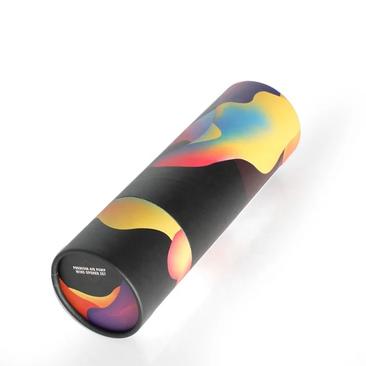Air Pump Gift Set Wine Bottle Shaped Wine Bottle Opener Set in Tube Gift Box Best Selling 4pcs Silk Screen Printing 4 Color