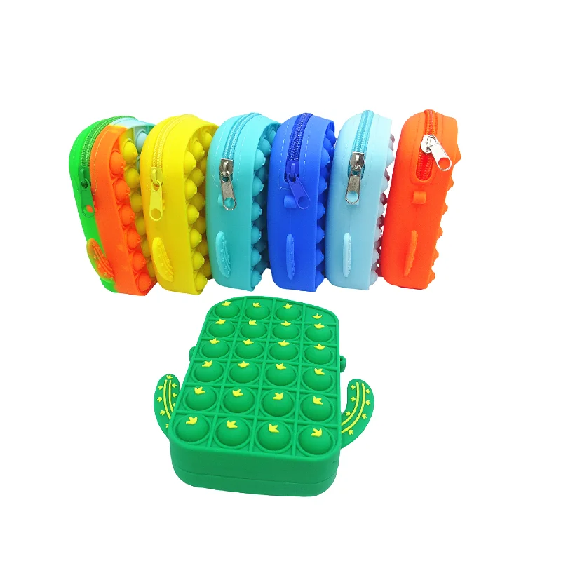 27pop it hot   Wallet Silicone Key Purse for Coin Hot Selling Cute Portable Design Slim Sale Fashion Cartoon Gift Unisex Pocket