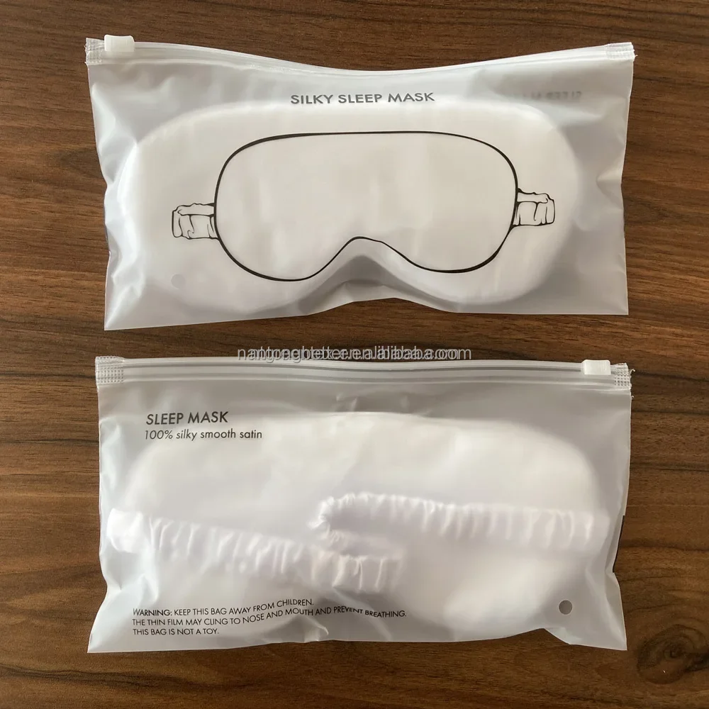 Factory Customization Logo Silk Satin Sleep Eye Mask Adjustable Elastic Band Soft Comfortable Sleeping Eye Mask