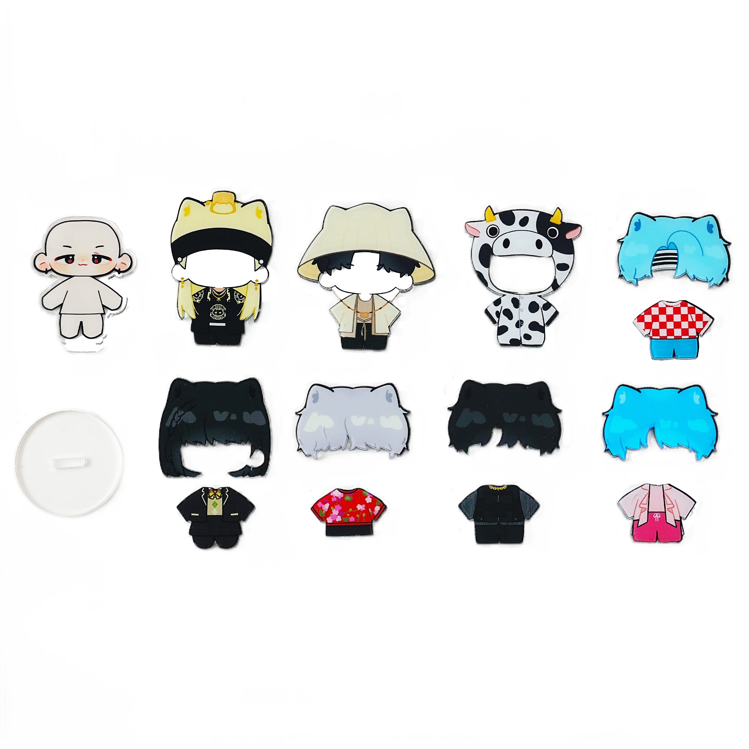 CNAWO Characters Acrylic Standee Cutting Game Figure Color Printing Acrylic Stand Magnetic Acrylic Change Clothes Standee