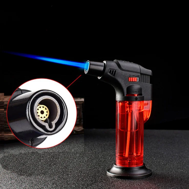 GV-F91 Plastic Safe Lock Single Jet Flame  Lighter Gun Gas Welding Kitchen Butane Torch Lighter
