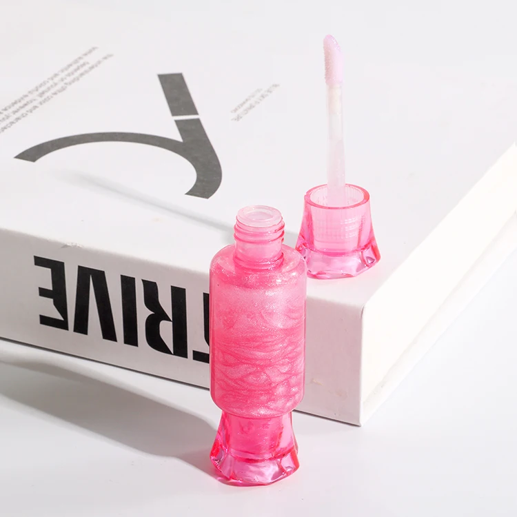 Vegan Natural Fruit Flavor Lip Plumping Oil Moisturizing Strawberries Lip Gloss