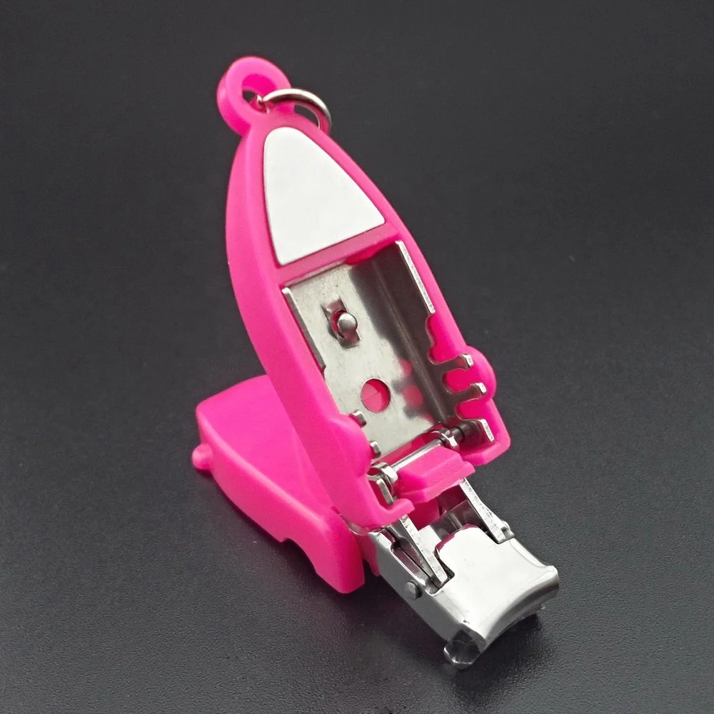 Fancy Portable Ultra-thin Stainless Steel Foldable Nail Cutter Trimmer KeyChain Multi Tool in Assorted Colors Mini Nail Clippe
