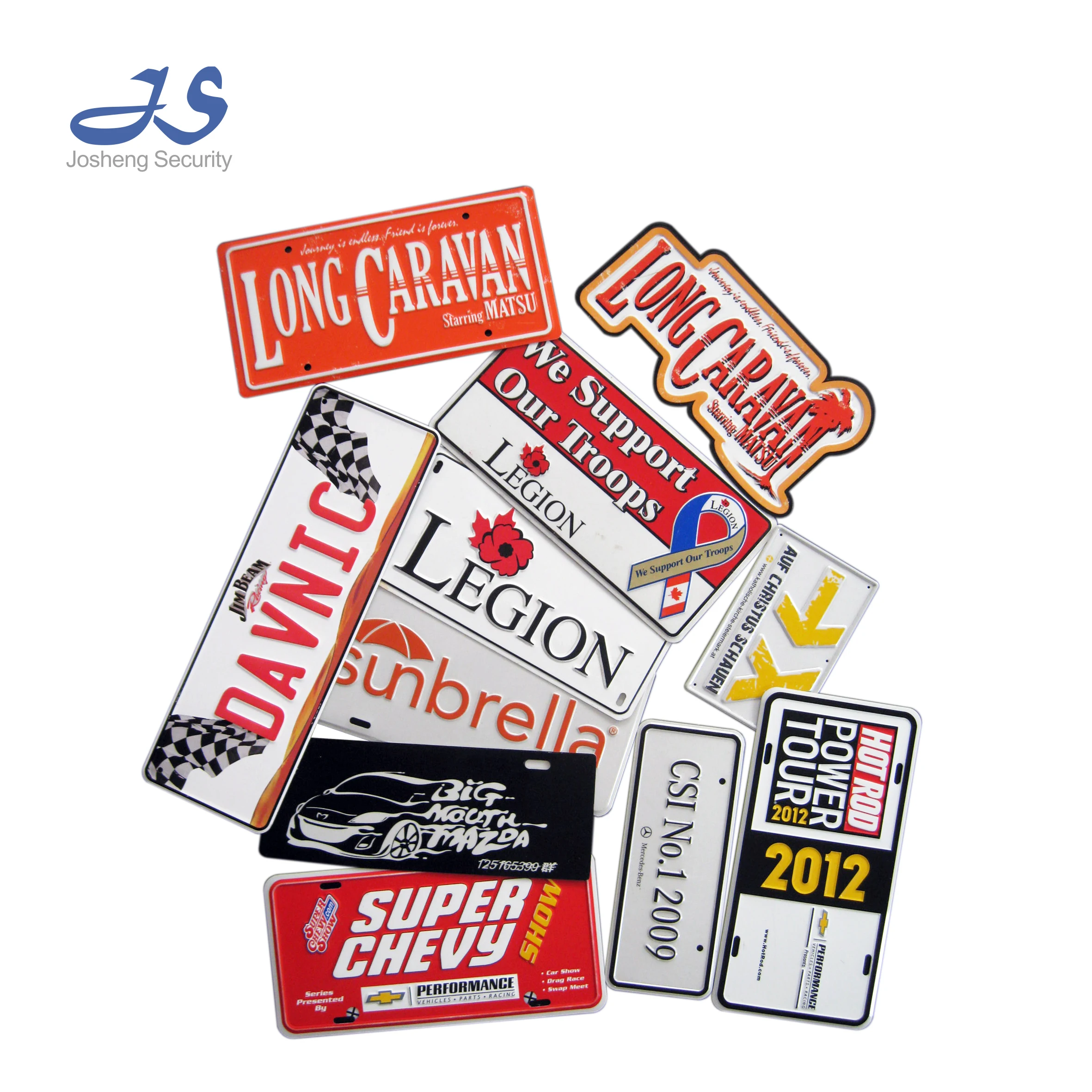 CMYK Printing Garage Project Car Aluminum plates, custom logo license plates for government