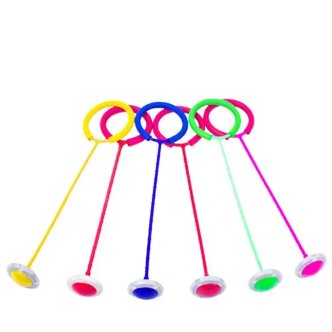 
Glowing Bouncing Balls One Foot Flashing Skip Ball Jump Ropes Sports Swing Ball Children Fitness Playing Fun Entertainment Toys 
