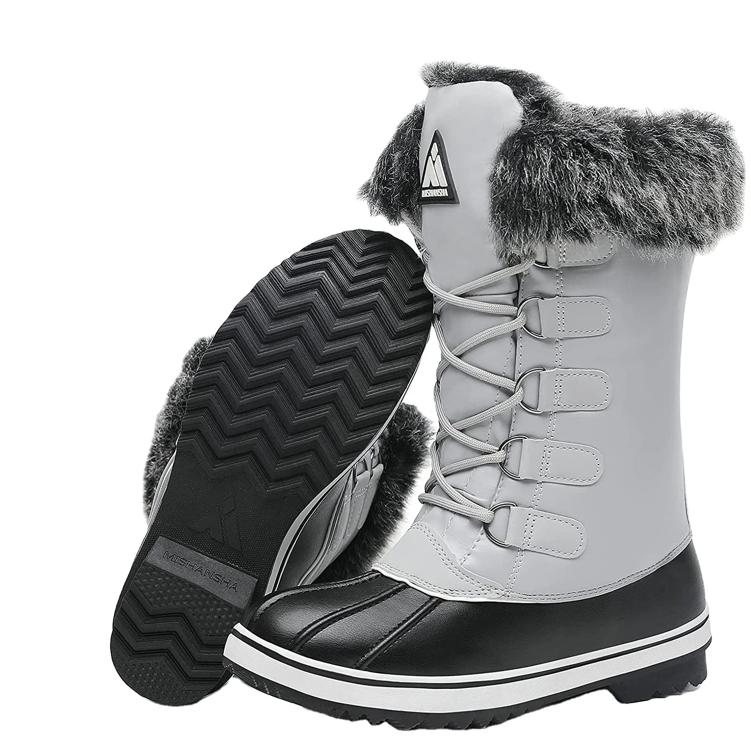 Soft and Thick High Top Boots Walking Style Shoes Snow Boots With Non-slip TPR Outsole