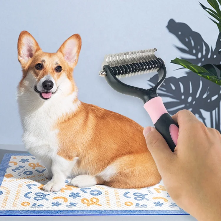 High Quality Pet Grooming Tool Bath&Massage Undercoat Hair Clean Rake Brush Pet Brush