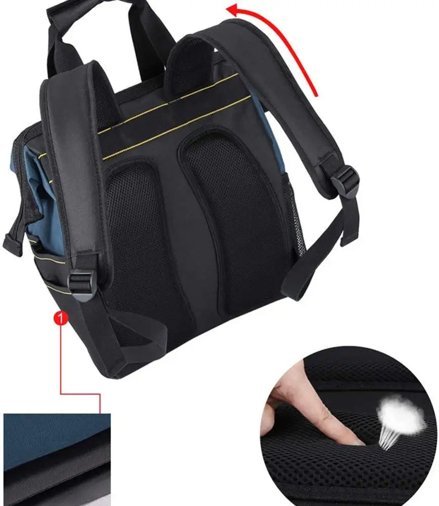 Customized durable heavy duty tool backpack for electrician Backpack Tool Bag Backpack