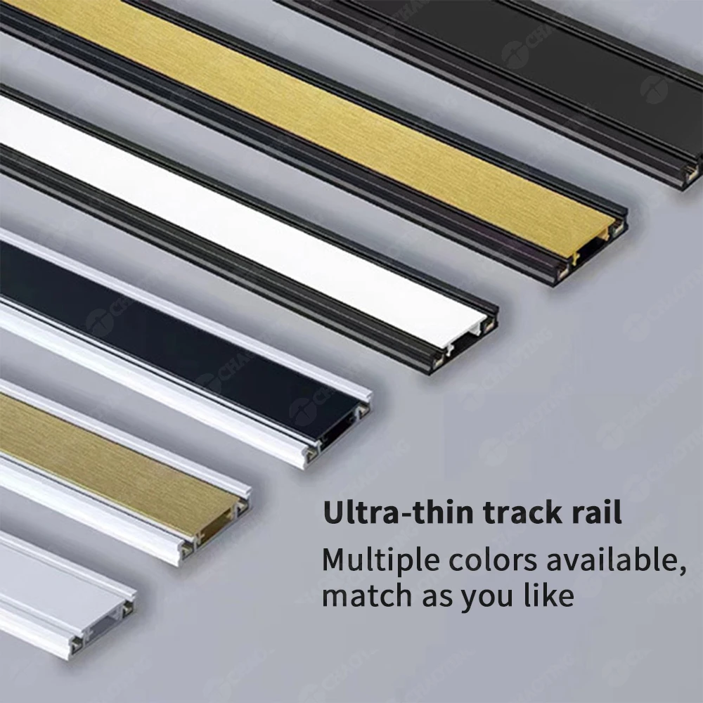 DC 24V 48V Slim 1 2 3 Meter Magnet Track Rail System Choosable Tuya 2.4G WiFi Zigbee BT Smart Dimmable Magnetic LED Track Lights