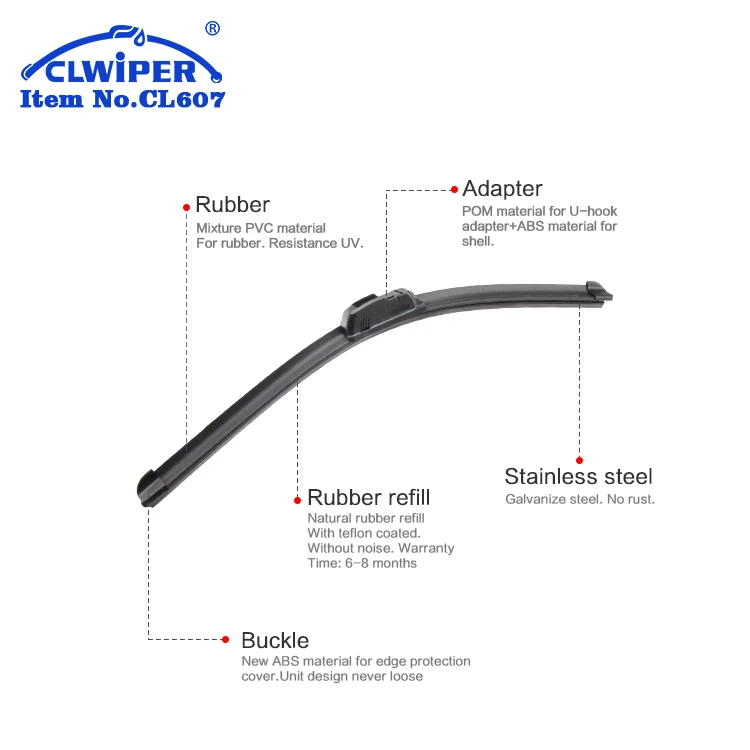 CLWIPER новое видение бескаркасных стеклоочистителей подходит для 95%