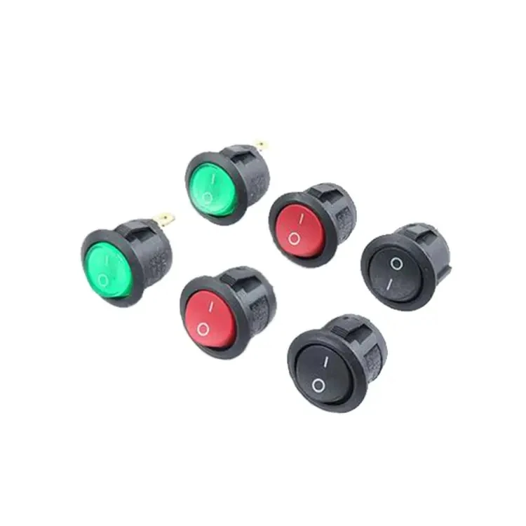 Factory Custom Round Rocker Switch On/Off Toggle Round Button 2Pin Ac Rocker Switch