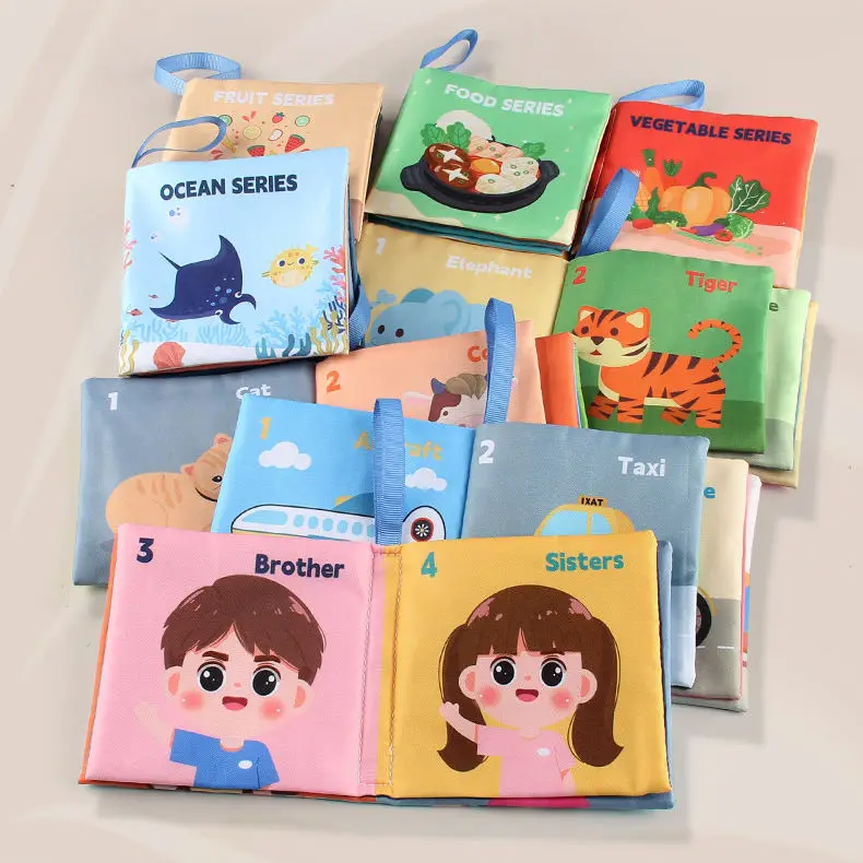 Baby Cloth Book Learning Education Readings Toddler Baby Intelligence Development Infant Babys Toys 0 To 12 Months First Book