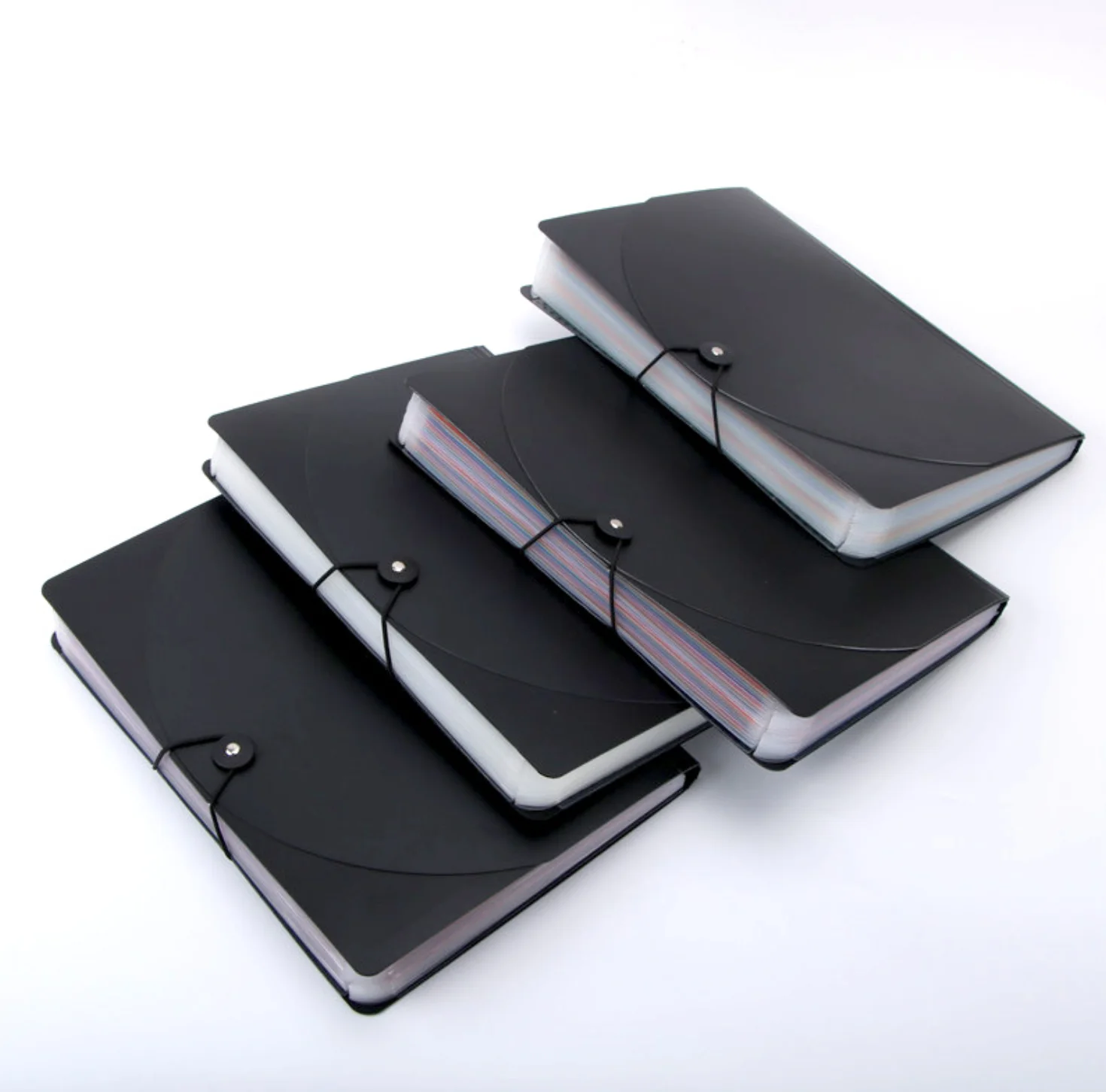 Customized A mazon Student Test Paper Folder A4 Rainbow 24 Grid 6 Line Round Cover Organ Bag