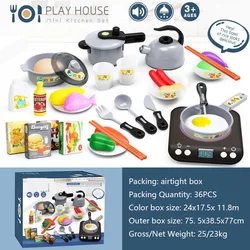 Hot on Amazon Children Kitchen Toy Kids Kitchen Set Toy Pretend Play Mini Kitchen Toys Real Cooking Set For Kids