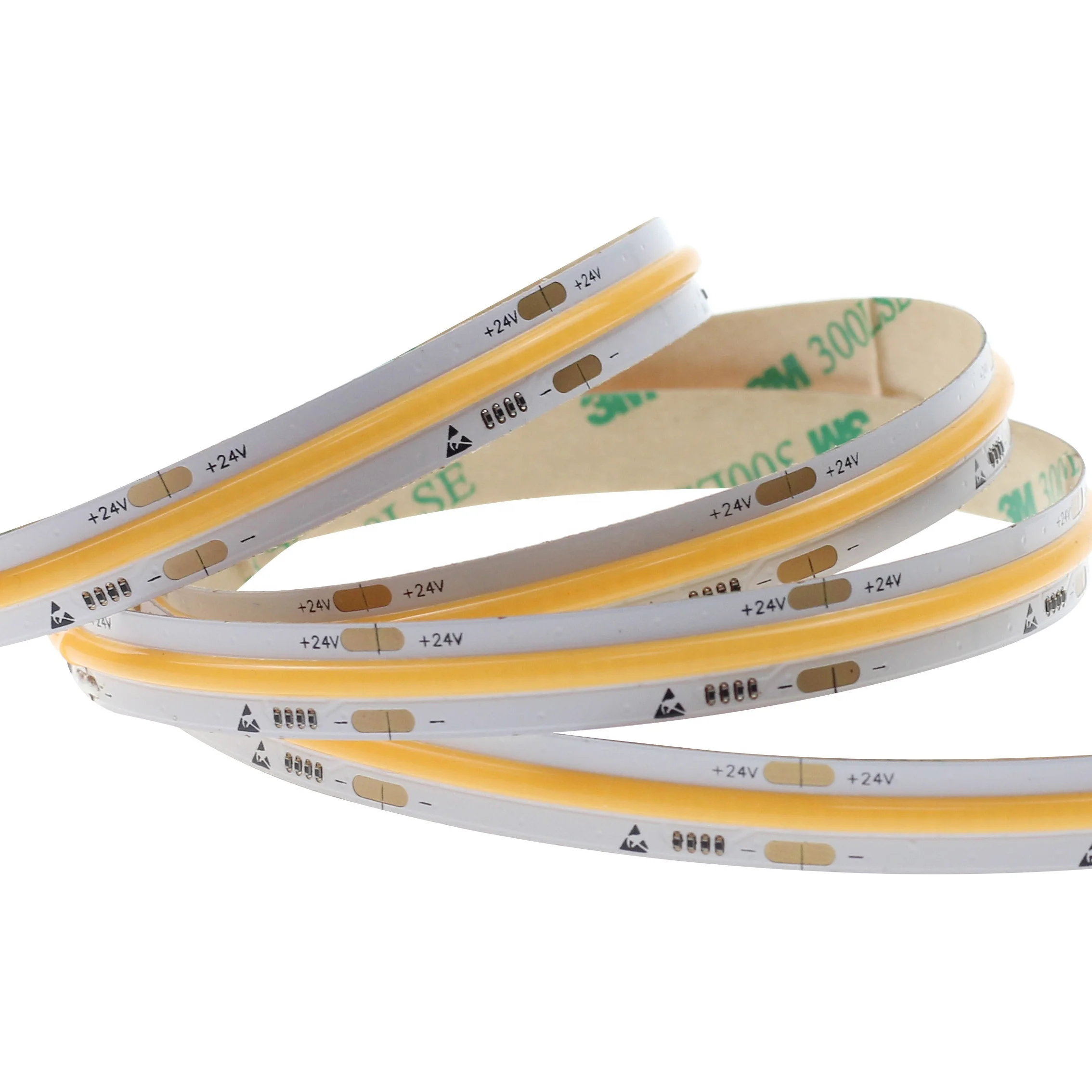 Continuous line 10W/m COB Flexible LED light DC24V Spot Free LED strip 8mm CRI90