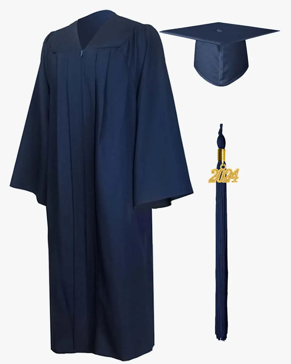 Wholesale Custom High Quality College University Academic Cap and Graduation Gown