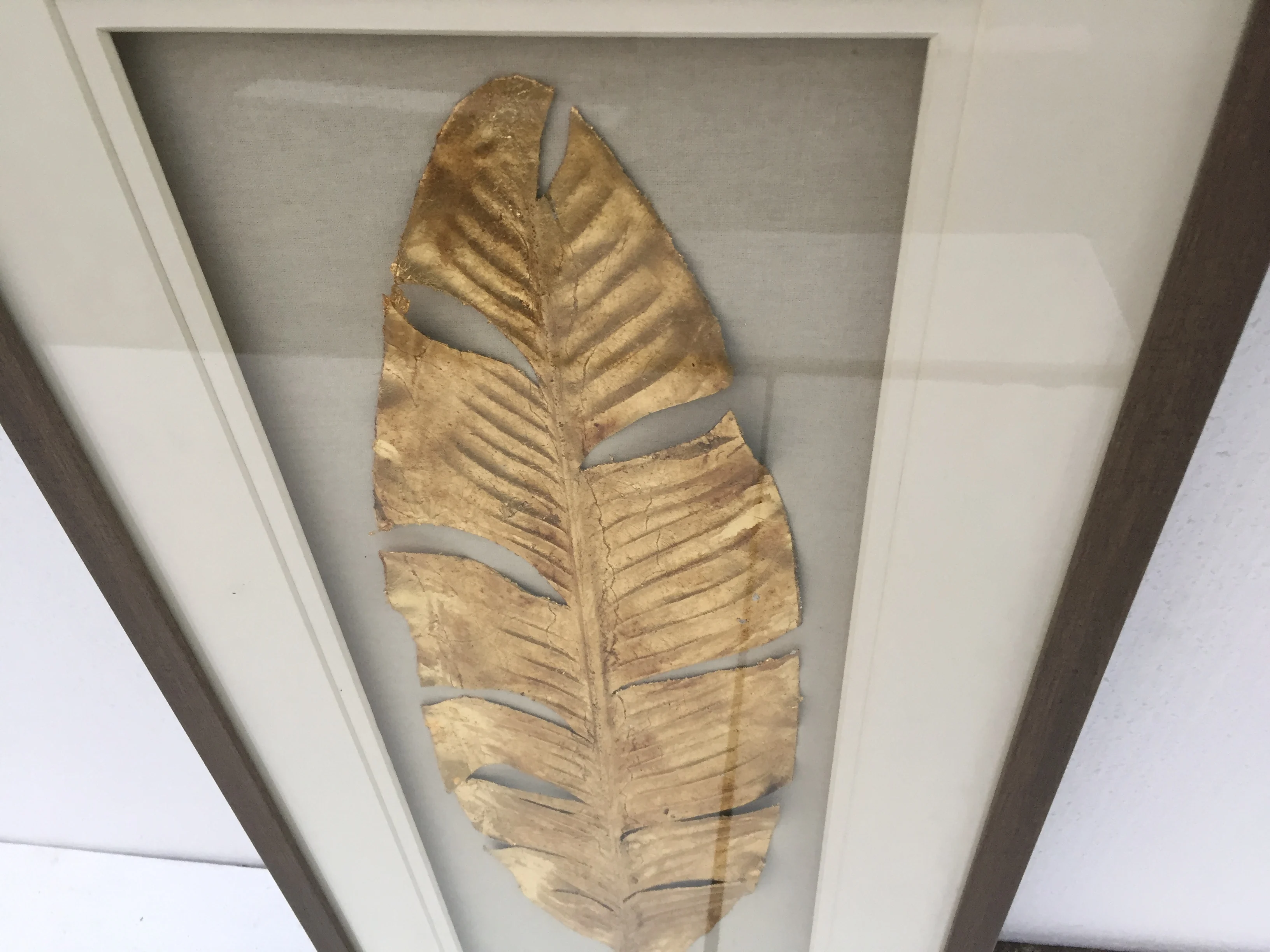  Современный декор прямоугольная коробка с рисунком пальмы банана Листьев теней настенное искусство рамкой PS для стен домашние